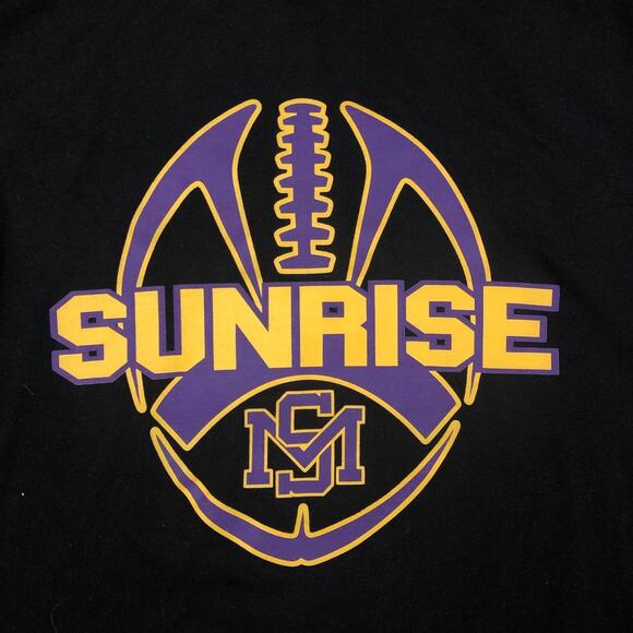 Men’s Black ‘Sunrise’ SM Football Graphic Tee - Picture 3 of 5